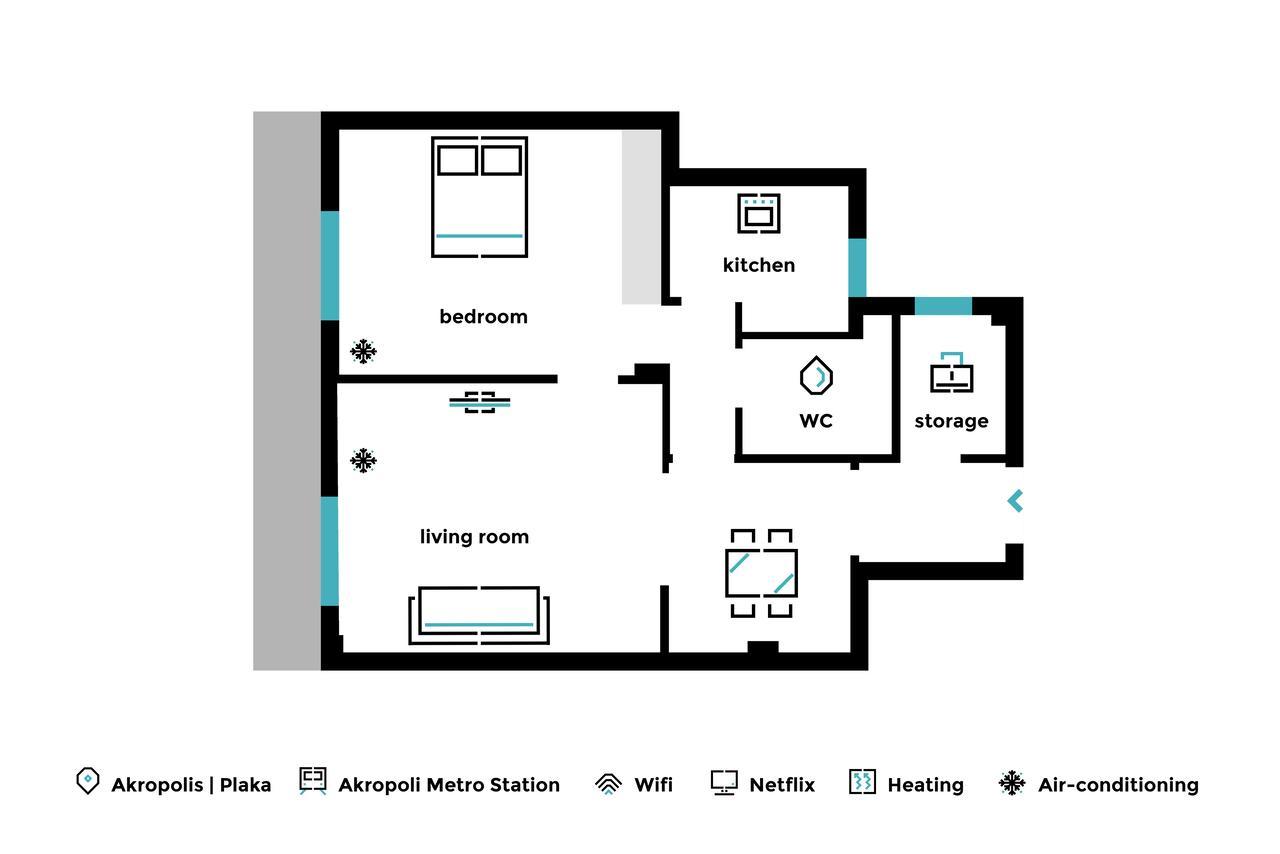 Acropolis Heart 1Bd Apartment In Plaka By Upstreet Athens Luaran gambar